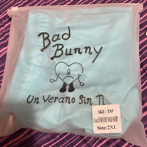 Bad Bunny Official Merch Un Verano Sin Ti Teal Shorts XXL - Picture 8 of 9